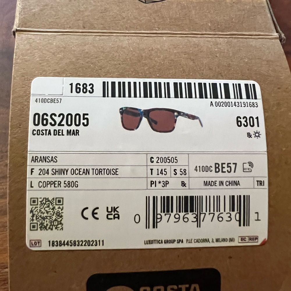 Costa Sunglasses with Shiny Ocean Tortoise Frame